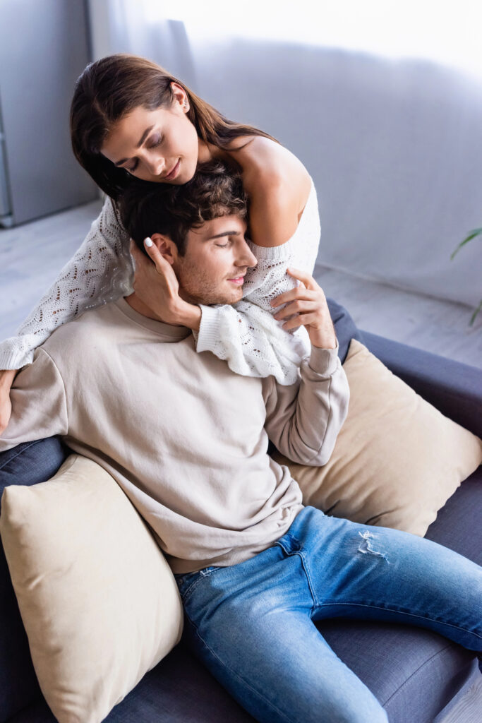 Couple embracing